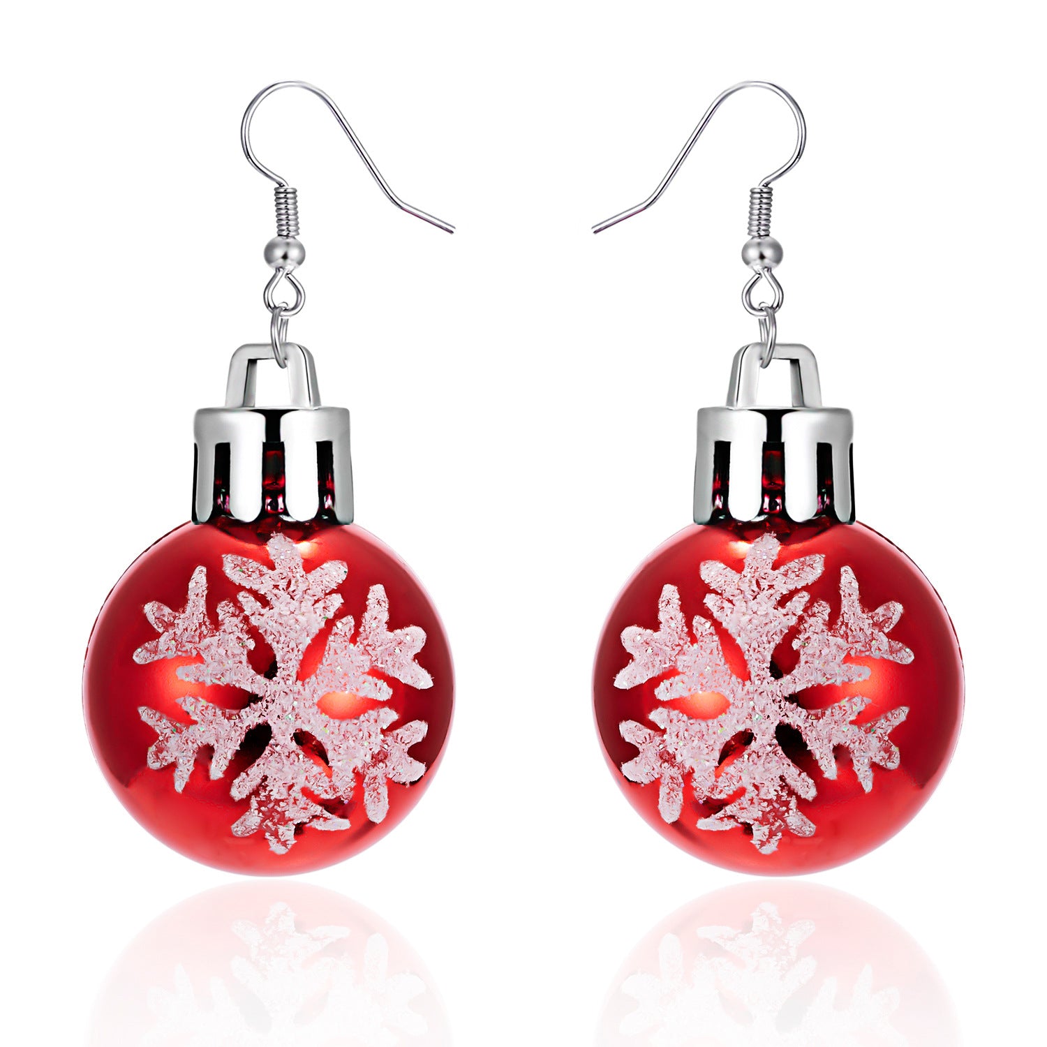 Wholesale Cartoon Cute Christmas Sequins Resin Lamp Ball Earrings